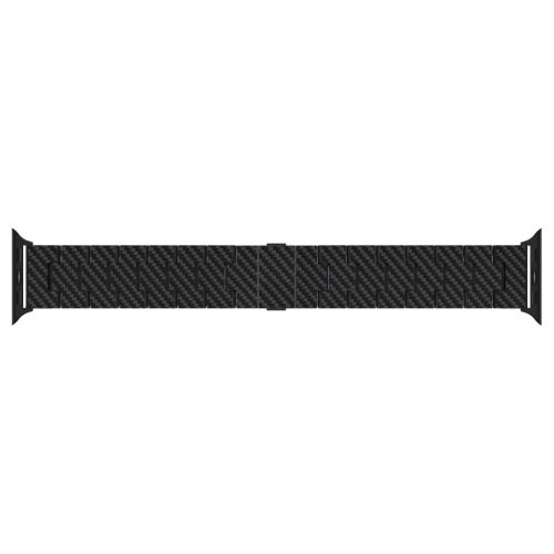 szíj PITAKA Carbon Fiber Retro Apple Watch 1/2/3/4/5/6/7/8/9/10/SE/Ultra/Ultra2 készülékhez fekete szürke