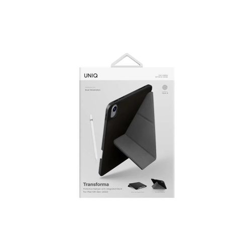 UNIQ Transforma Case iPad 10 gen. (2022) készülékhez antimikrobiális fekete