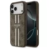 Guess 4G Printed Stripes MagSafe tok iPhone 17 Pro Max készülékhez barna