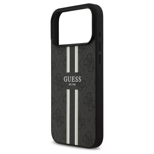 Guess 4G Printed Stripes MagSafe tok iPhone 17 Pro Max készülékhez fekete