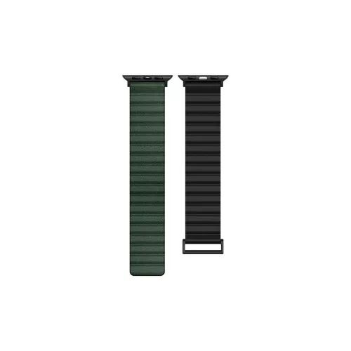 Beline Apple Watch Magnetic Pro szíj 42/44/45/49mm, Apple Watch készülékhez, fekete/zöld doboz