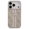 Case Guess tok 4G Printed Stripes MagSafe iPhone 17 Pro készülékhez rózsaszín