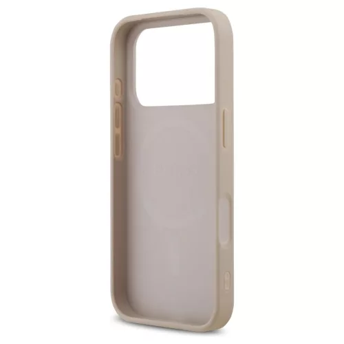 Case Guess tok 4G Printed Stripes MagSafe iPhone 17 Pro készülékhez rózsaszín