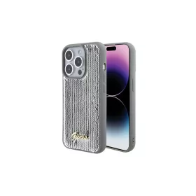   Guess GUHCP15XPSFDGSS iPhone 15 Pro Max 6.7" készülékhez keménytok Sequin Script Metal ezüst