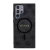 Guess GUHMS24LG4GFRK 4G Collection Leather Metal Logo MagSafe keménytok S24 Ultra S928 készülékhez fekete