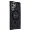 Guess GUHMS24LG4GFRK 4G Collection Leather Metal Logo MagSafe keménytok S24 Ultra S928 készülékhez fekete