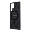 Guess GUHMS24LG4GFRK 4G Collection Leather Metal Logo MagSafe keménytok S24 Ultra S928 készülékhez fekete