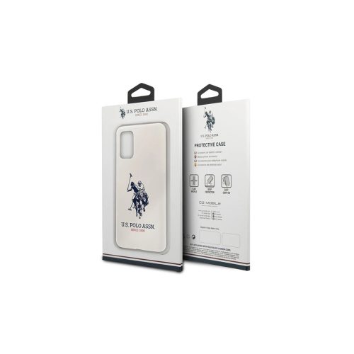 US Polo USHCS67SLHRWH tok Samsung Galaxy S20+ G985 készülékhez fehér Silicone Collection