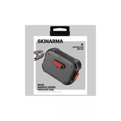 Skinarma Mecha AirPods Pro 2 készülékhez tok fegyveracél szürke