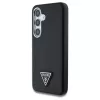 Guess Grained Triangle Logo MagSafe tok Samsung Galaxy S25 készülékhez fekete