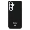 Guess Grained Triangle Logo MagSafe tok Samsung Galaxy S25 készülékhez fekete