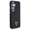 Guess Grained Triangle Logo MagSafe tok Samsung Galaxy S25 készülékhez fekete