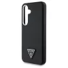 Guess Grained Triangle Logo MagSafe tok Samsung Galaxy S25 készülékhez fekete