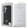 Guess Grained Triangle Logo MagSafe tok Samsung Galaxy S25 készülékhez fekete