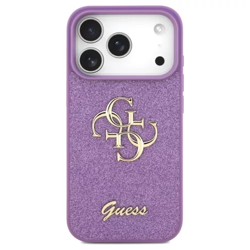 Guess Fixed Glitter Big 4G tok iPhone 17 Pro készülékhez lila