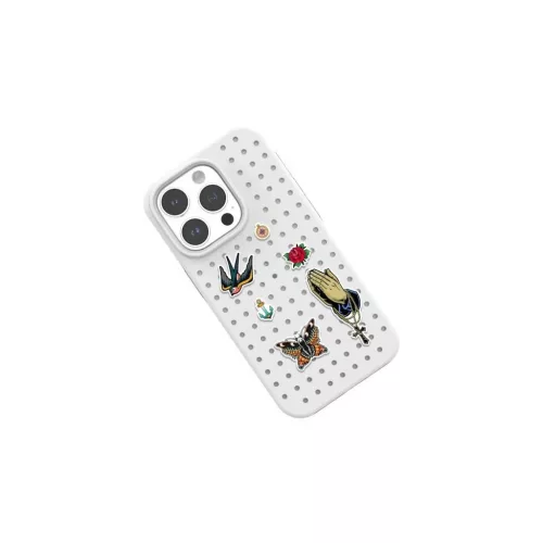 Pinit Dynamic + Tattoo PiniPhone 14 Pro Max 6.7 készülékhez tok csomag – minta 2, fekete