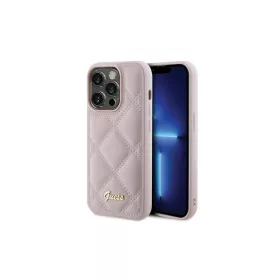   Guess GUHCP15XPSQSQSP iPhone 15 Pro Max 6.7" készülékhez kemény tok Quilted Metal Logo rózsaszín