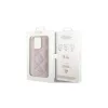 Guess GUHCP15XPSQSQSP iPhone 15 Pro Max 6.7" készülékhez kemény tok Quilted Metal Logo rózsaszín