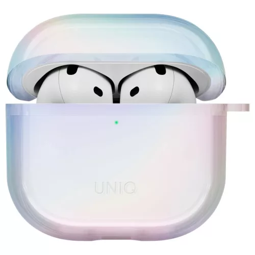 UNIQ Iridescia AirPods 4 készülékhez tok – Hang Case holo quartz