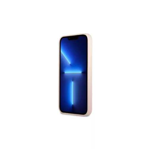 Guess Silicone Triangle kemény tok iPhone 13 mini 5,4" készülékhez, rózsaszín