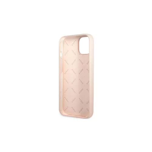 Guess Silicone Triangle kemény tok iPhone 13 mini 5,4" készülékhez, rózsaszín