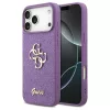 Guess rögzített Glitter Big 4G tok iPhone 17 Pro Max készülékhez lila