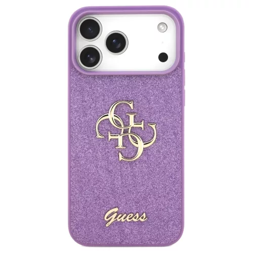 Guess rögzített Glitter Big 4G tok iPhone 17 Pro Max készülékhez lila