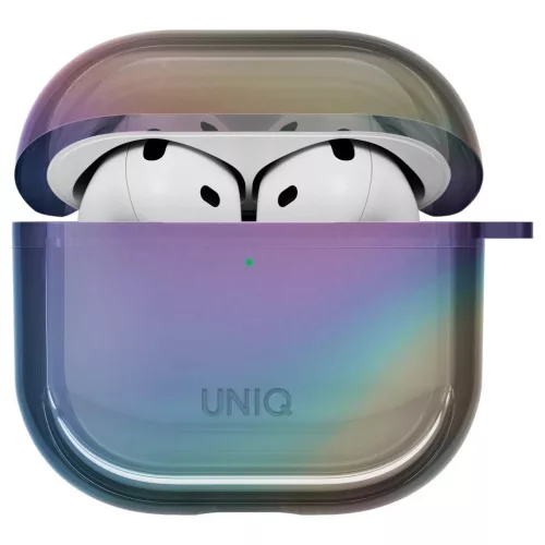 UNIQ Iridescia tok AirPods 4 készülékhez Hang Case éjféli kvarc