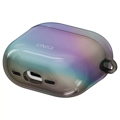 UNIQ Iridescia tok AirPods 4 készülékhez Hang Case éjféli kvarc