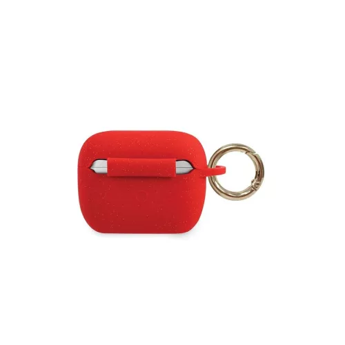 Guess GUACAPSILGLRE AirPods Pro készülékhez tok Silicone Glitter piros