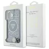 Case Guess HC IML Leopard Triangle Cord Strap zsinórpánt MagSafe iPhone 16 készülékhez fekete