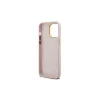 Guess GUHCP15XSMBSLP iPhone 15 Pro Max 6.7" készülékhez rózsaszín kemény tok Silicone Script Metal Logo & Frame