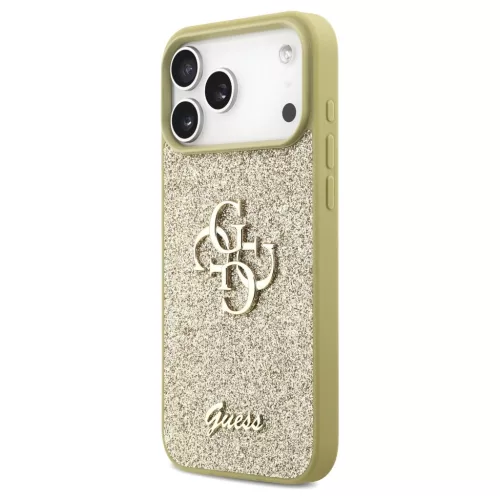 Guess Fixed Glitter Big 4G tok iPhone 17 Pro Max készülékhez arany