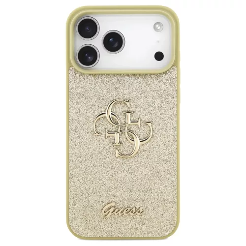 Guess Fixed Glitter Big 4G tok iPhone 17 Pro Max készülékhez arany