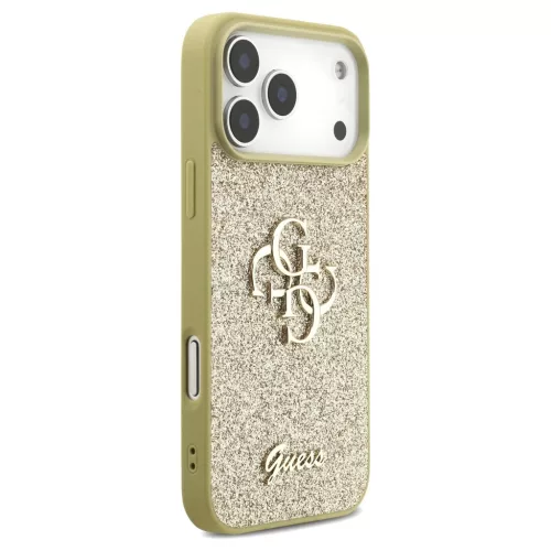 Guess Fixed Glitter Big 4G tok iPhone 17 Pro Max készülékhez arany