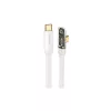 USAMS ferdén kábel USB-C to USB-C PD 100W Gyors Töltés Iceflake Series 1.2m fehér SJ584USB02