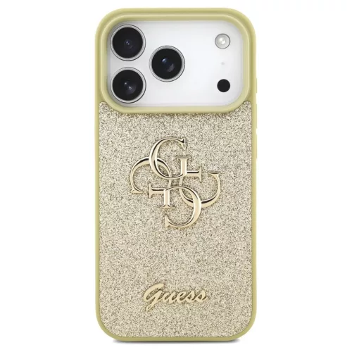 Guess Fixed Glitter Big 4G tok iPhone 17 Pro készülékhez arany