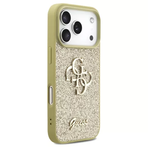 Guess Fixed Glitter Big 4G tok iPhone 17 Pro készülékhez arany