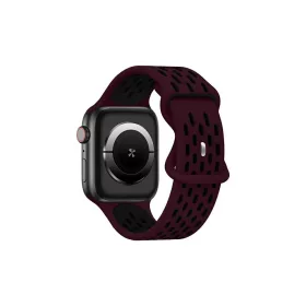   Beline Apple Watch készülékhez New SportSilicone szíj 42/44/45/49mm bordó‑fekete, borvörös‑fekete Box