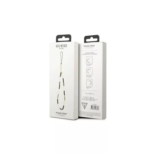 Guess pendant GUSTBCKH telefonpánt fekete-fehér Heishi Beads