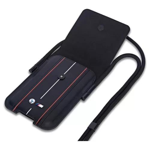 BMW Phone Pouch táska, piros csíkos, fekete
