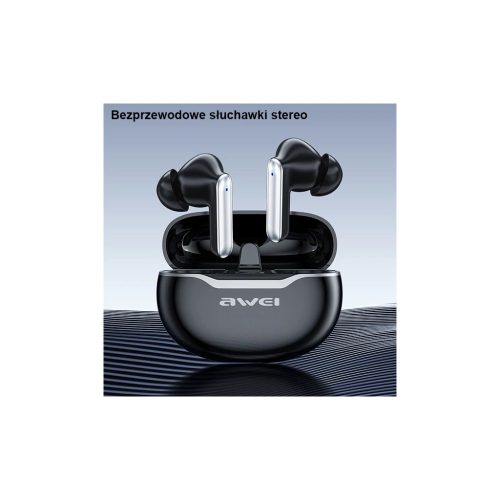 AWEI Bluetooth 5.3 T50 TWS fejhallgató + dokkoló állomás fekete