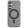 Guess Rhinestones Printed Classic Logo MagSafe tok Samsung Galaxy S25 készülékhez fekete
