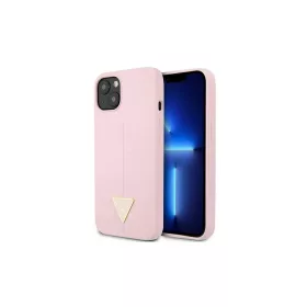   Guess GUHCP13SSLTGU iPhone 13 mini 5,4" készülékhez kemény tok Silicone Triangle lila