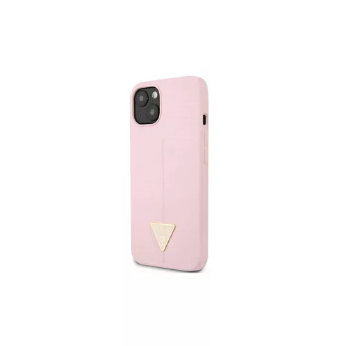 Guess GUHCP13SSLTGU iPhone 13 mini 5,4" készülékhez kemény tok Silicone Triangle lila