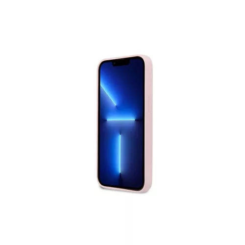 Guess GUHCP13SSLTGU iPhone 13 mini 5,4" készülékhez kemény tok Silicone Triangle lila