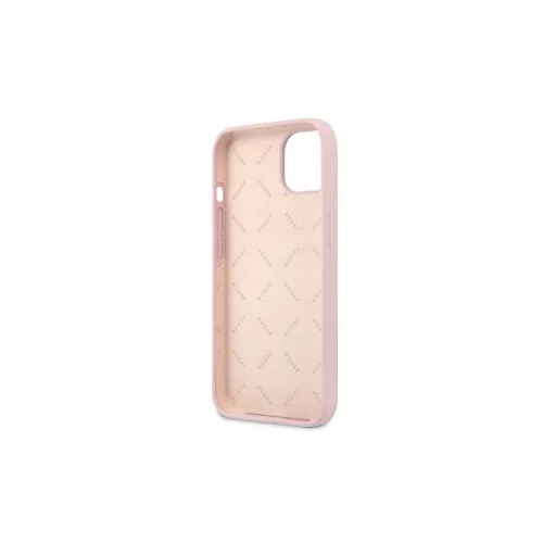 Guess GUHCP13SSLTGU iPhone 13 mini 5,4" készülékhez kemény tok Silicone Triangle lila