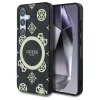 Guess 4G tok MagSafe Background Gold Electroplated Peony Pattern Samsung Galaxy S25 készülékhez fekete