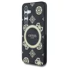 Guess 4G tok MagSafe Background Gold Electroplated Peony Pattern Samsung Galaxy S25 készülékhez fekete