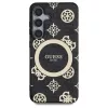 Guess 4G tok MagSafe Background Gold Electroplated Peony Pattern Samsung Galaxy S25 készülékhez fekete